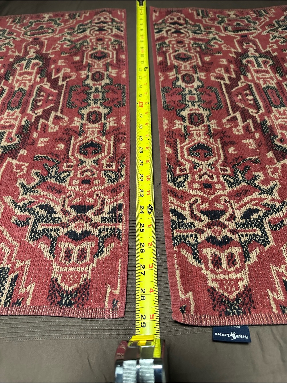Vintage Ralph Lauren Home Southwestern AZTEK / Tribal hand towel set * RARE *